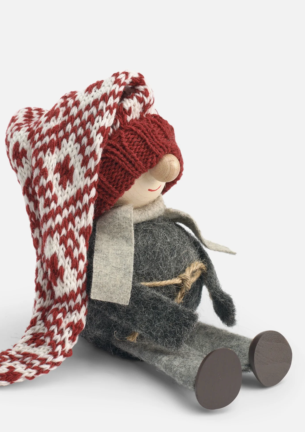 Tomte Gnome - Cousin Gustav (Red Knitted Cap)